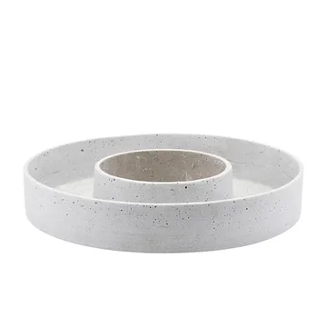 Świecznik adwentowy  The Ring na świece blokowe - Beton - House Doctor