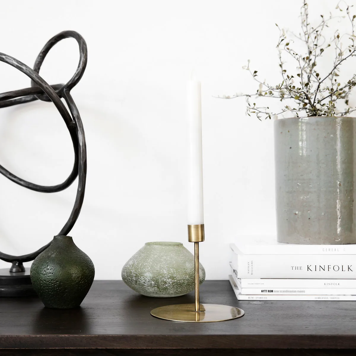 Świecznik antyczny Anit, mosiądz, 12 cm House Doctor