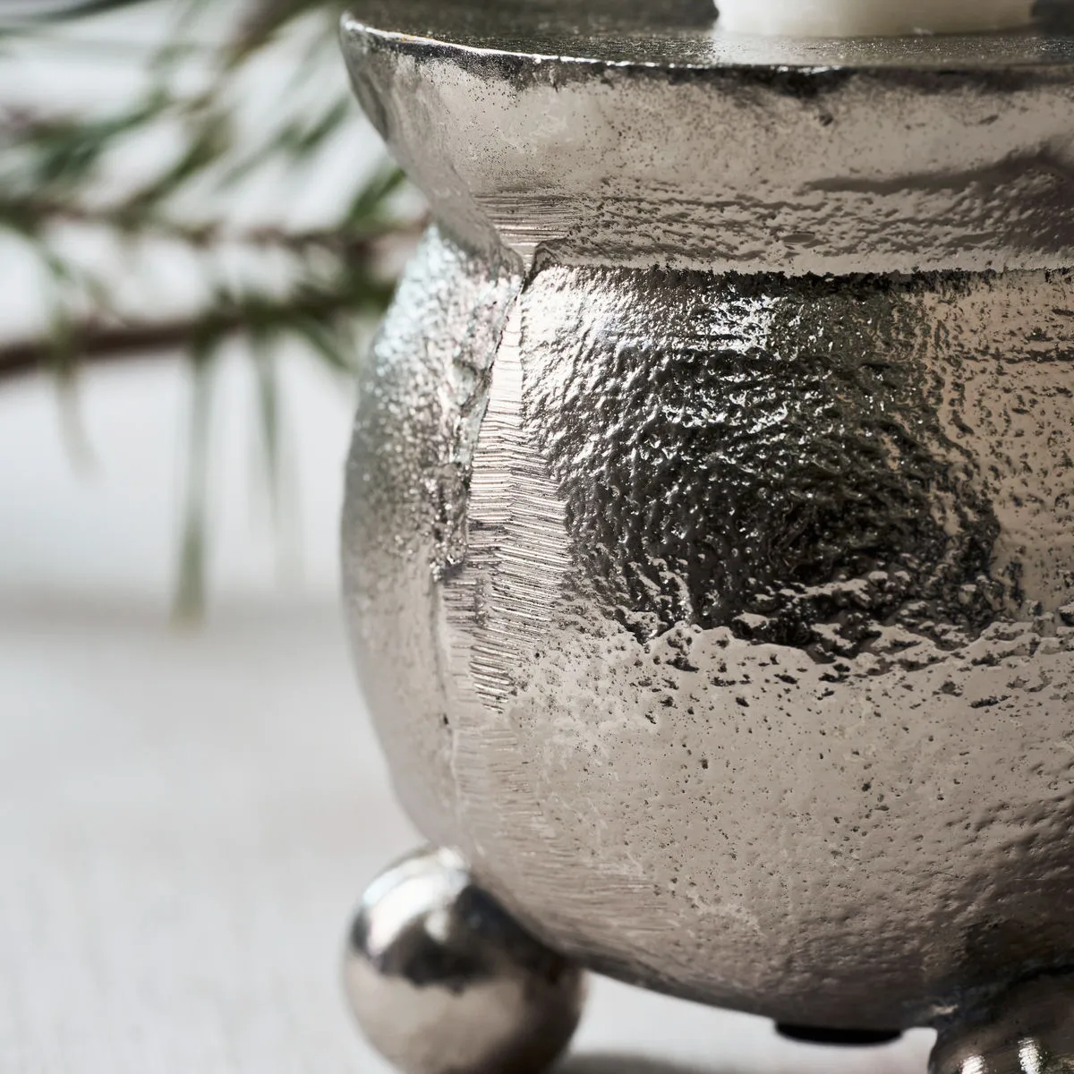 Świecznik Classic Ø7 cm, Antyczne srebro House Doctor