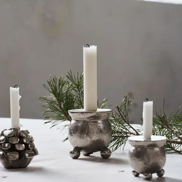 Świecznik Classic Ø7 cm - Antyczne srebro - House Doctor