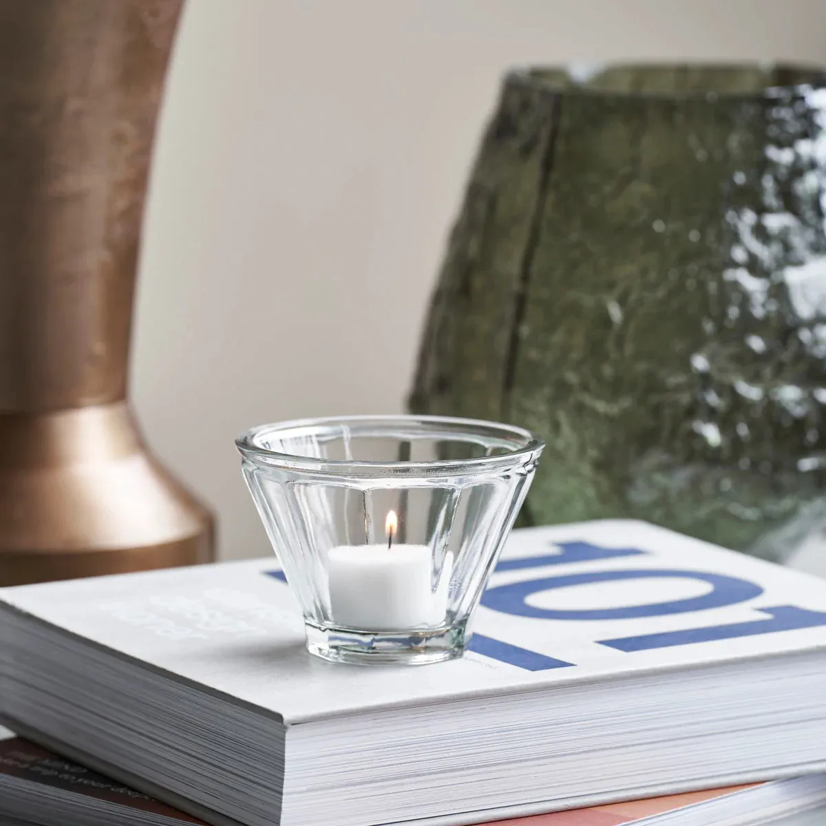 Świecznik Fren na tealighty 7 cm, Przezroczysty House Doctor