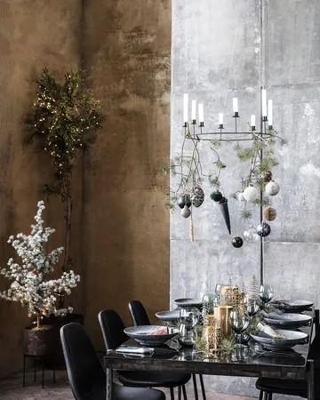 Świecznik Ring Ø50 cm - Czarny - House Doctor