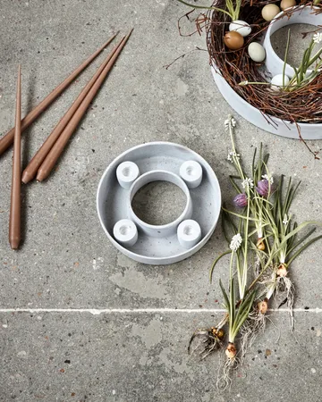 Świecznik The Ring - Grey - House Doctor