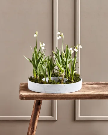 Świecznik The Ring na świece blokowe - Beton - House Doctor