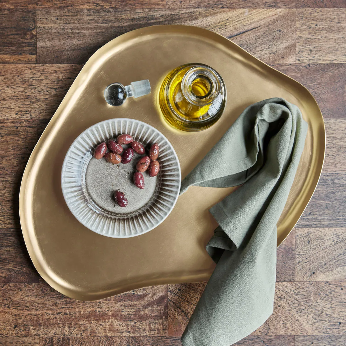 Taca Osea 35x41 cm, Antyczny mosiądz House Doctor