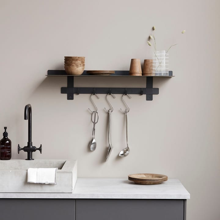 Tag półka na kapelusze 80 cm, Czarny House Doctor
