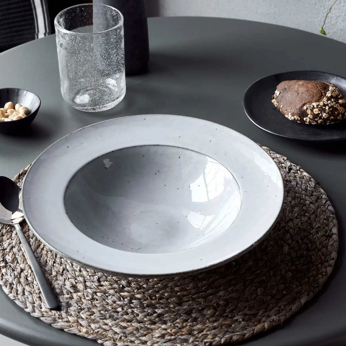 Talerz do makaronu Rustic Ø26 cm, Szary-niebieski House Doctor