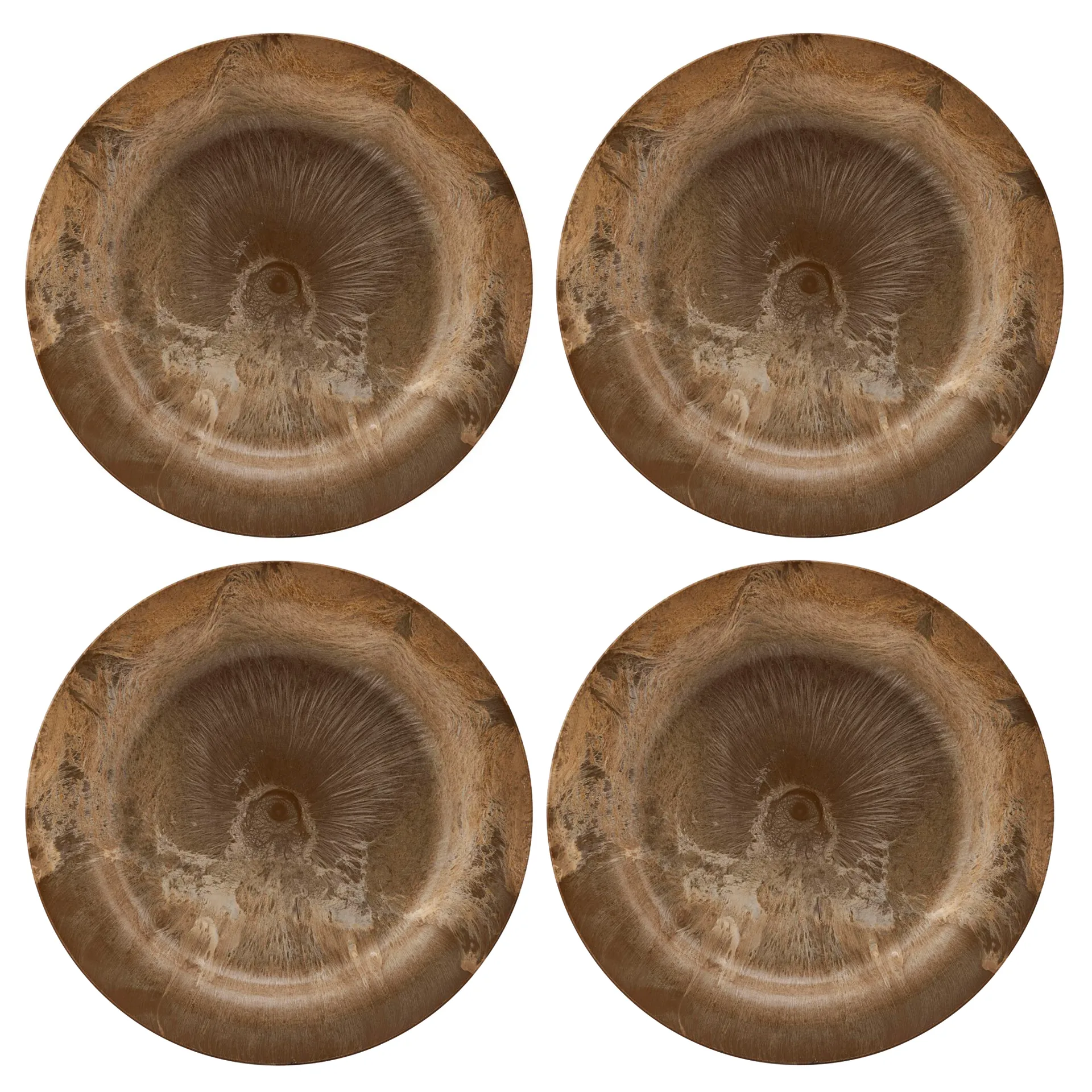 Talerz serveur 24 cm 4-pak, Złoto House Doctor