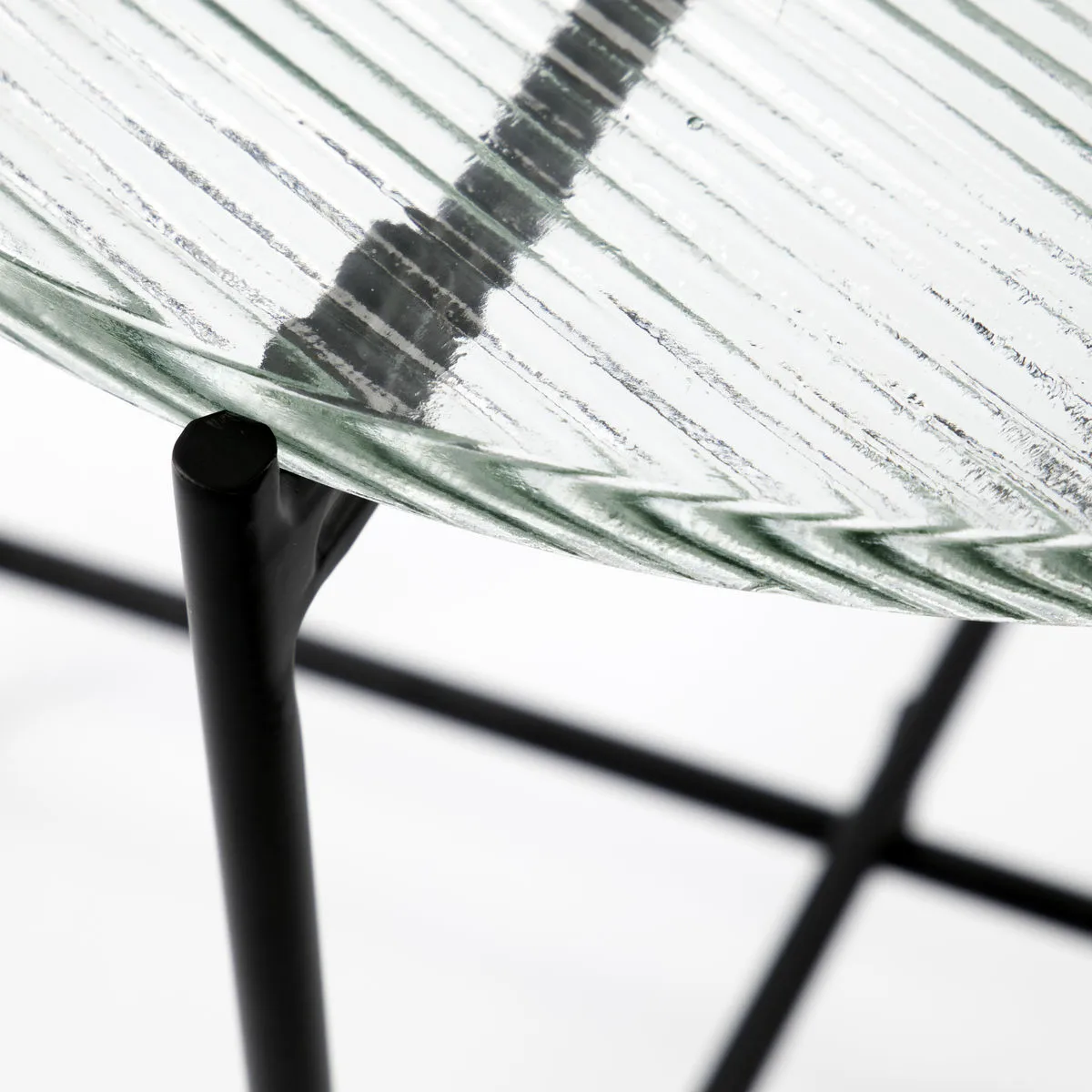Tamu stolik Ø40x40 cm, Czarny-szkło House Doctor