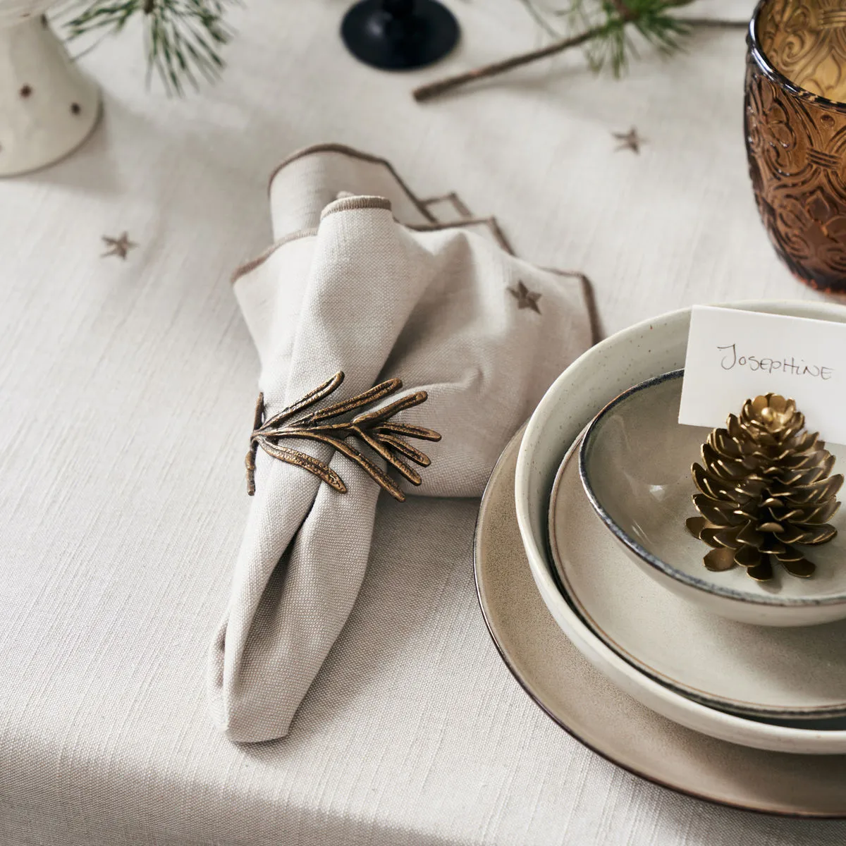 Twinkle serwetka materiałowa 40x40 cm 4-pack, Taupe House Doctor