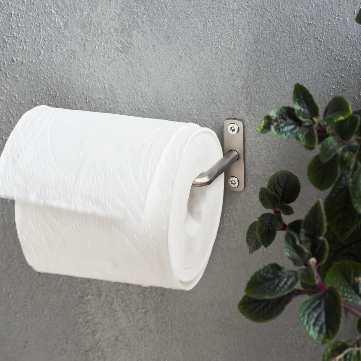 Uchwyt na papier toaletowy Welo, Szczotkowane srebro House Doctor