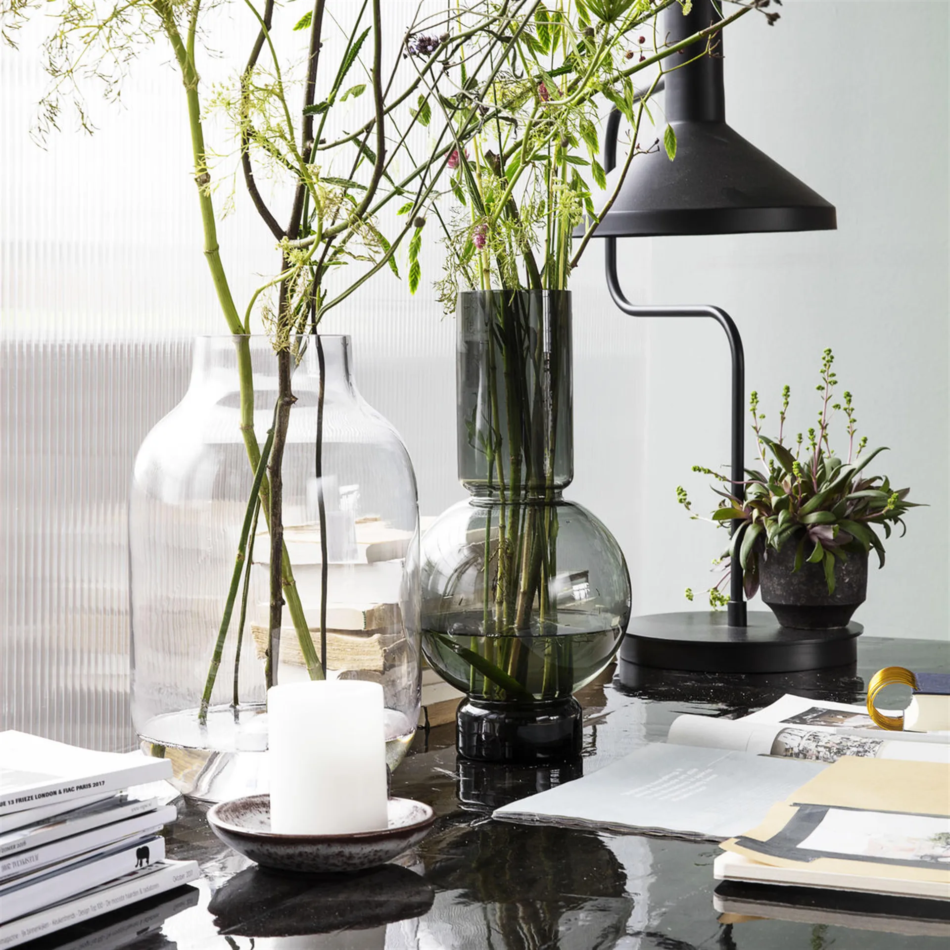 Wazon Bubble 35 cm, szary House Doctor