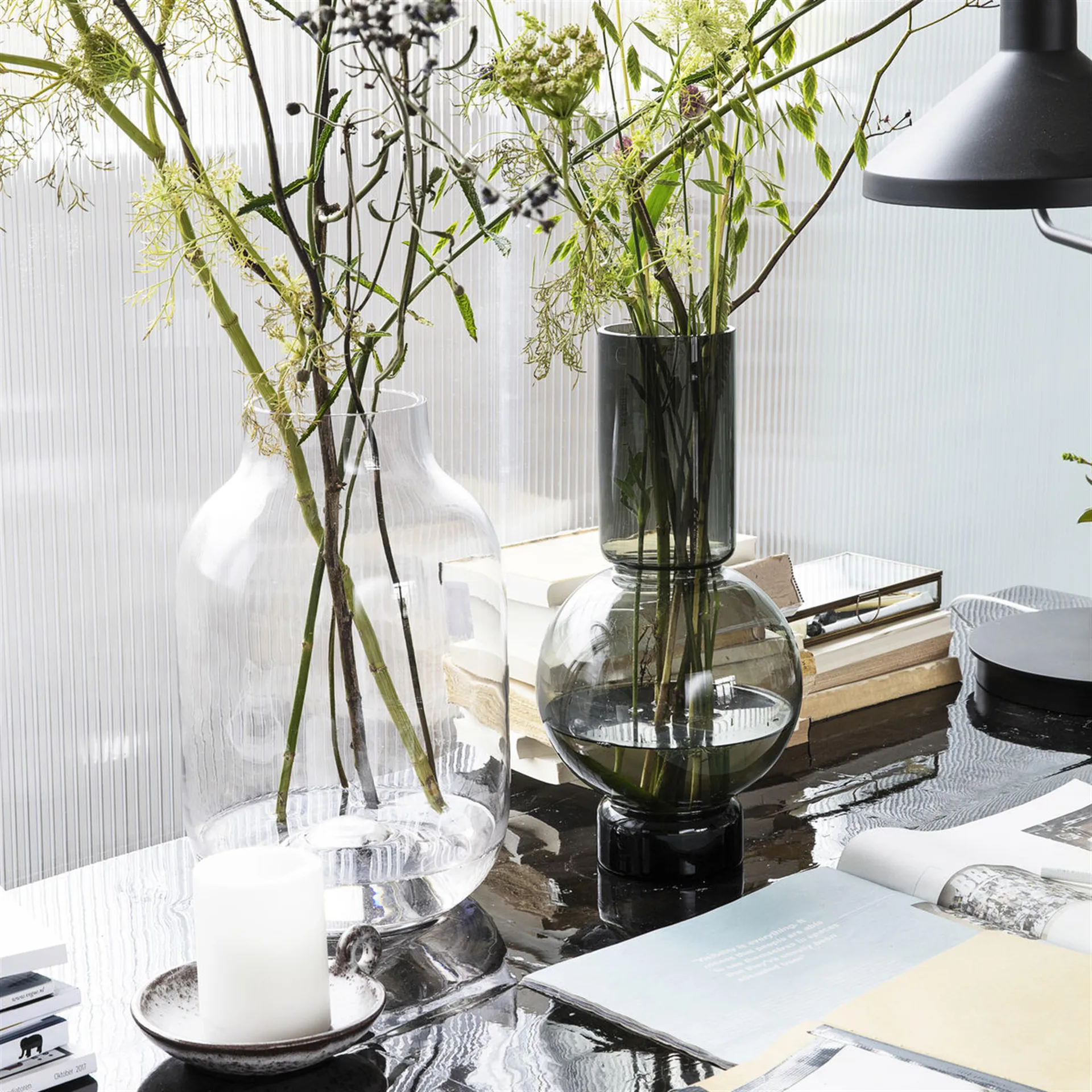 Wazon Bubble 35 cm, szary House Doctor