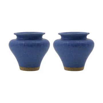 Wazon Kolo - Niebieski, 8,5 cm, 2‑pak - House Doctor