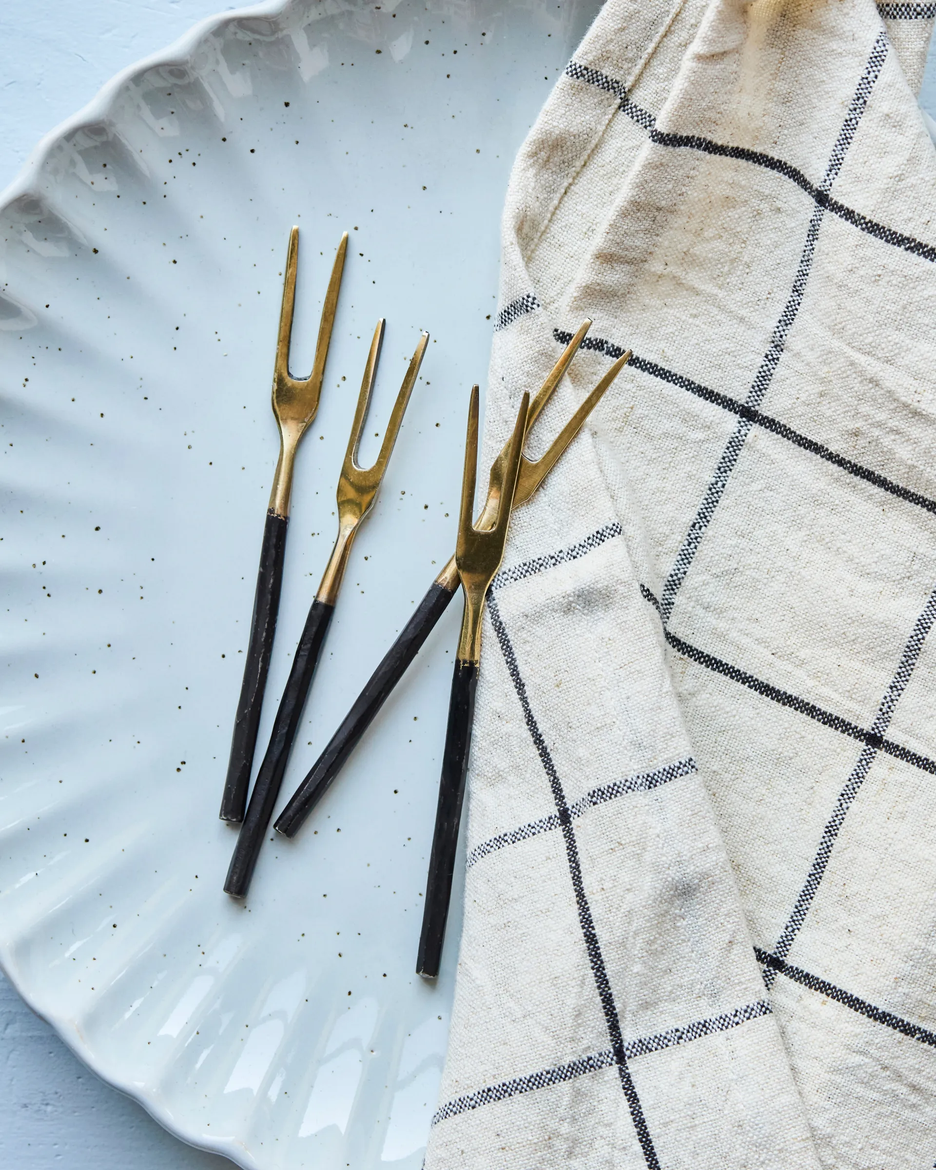 Widelec House Doctor, 4-pak, Antyczny mosiądz House Doctor