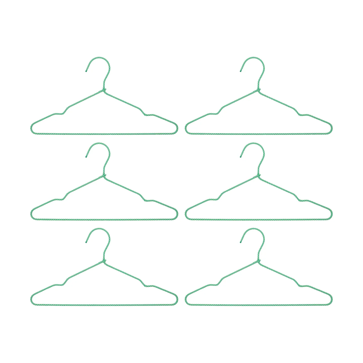Wieszak Wire, 6 szt., Zielony House Doctor