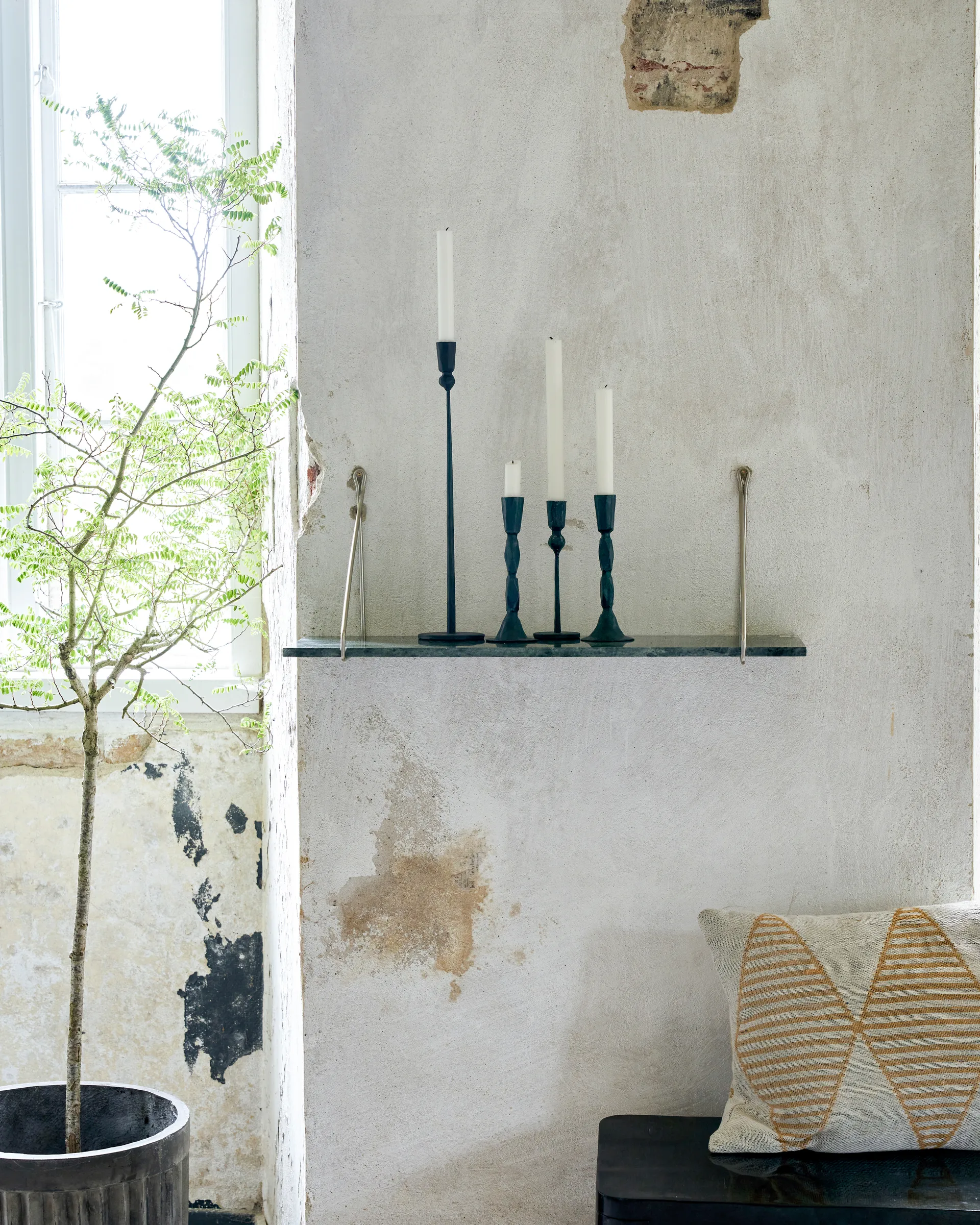 Wsporniki do półek Apart 2 szt., Szczotkowane srebrne House Doctor