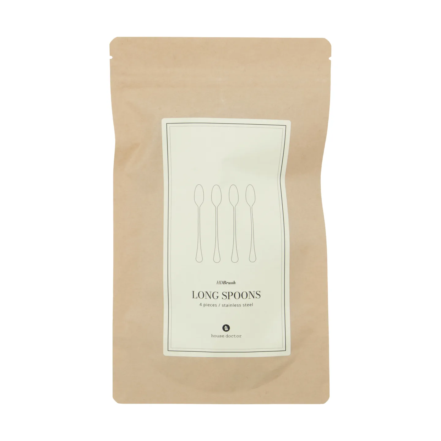Łyżka Brush 4 części, Silverowe wykończenie House Doctor