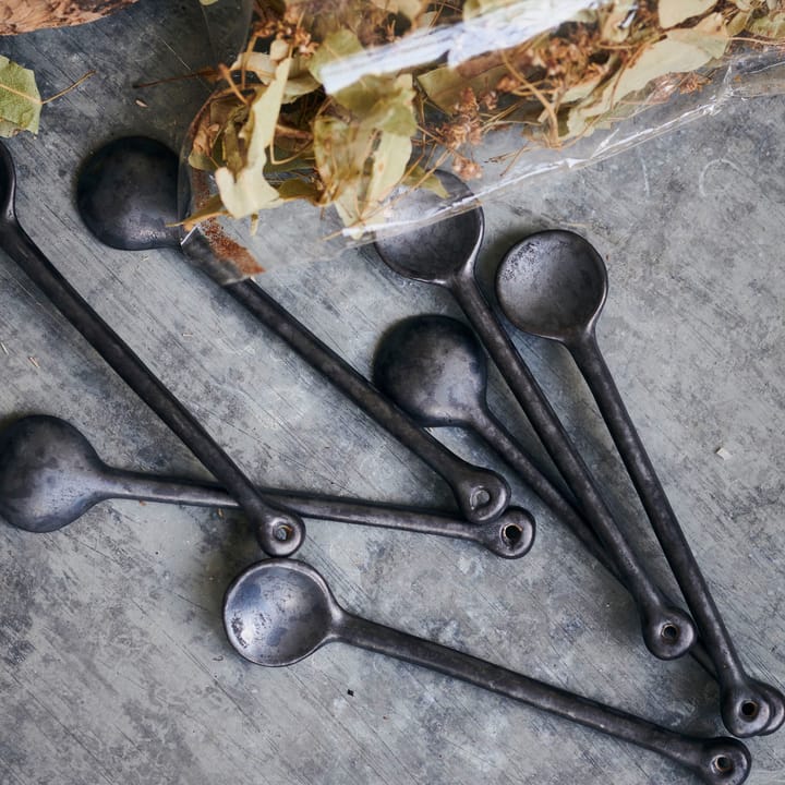 Łyżka Pion 14 cm, Czarno-brązowa House Doctor