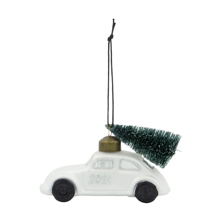 Zawieszka świąteczna Car - Biało-srebrny - House Doctor