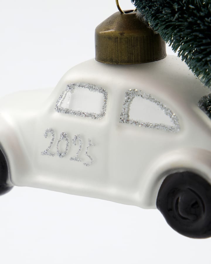 Zawieszka świąteczna Car, Biało-srebrny House Doctor