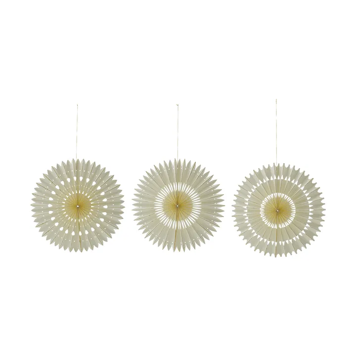 Zawieszka świąteczna Stelle, 3 szt. - Off-White, Ø20 cm - House Doctor