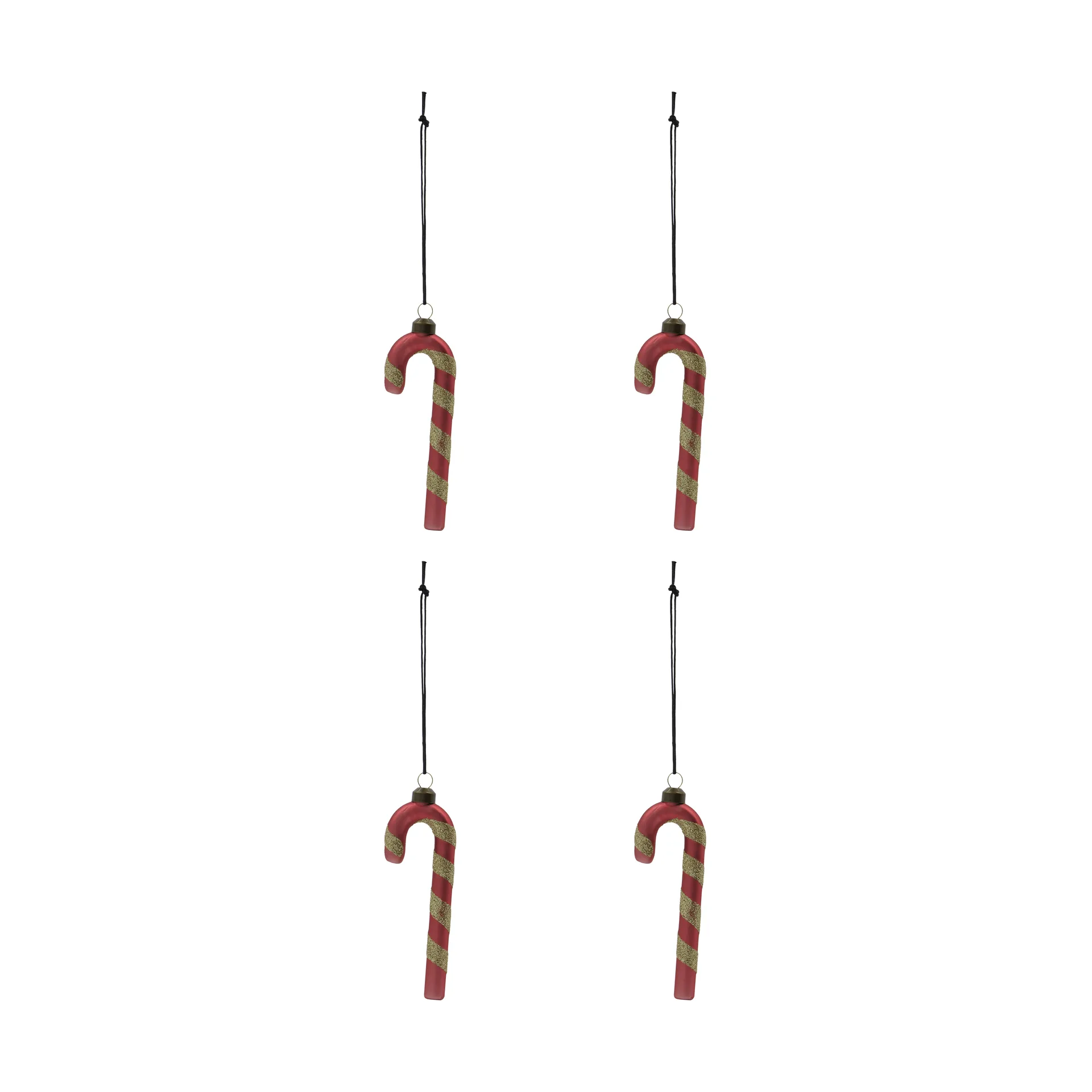 Zawieszka świąteczna Stick 4‑pak, Przygaszona czerwień House Doctor