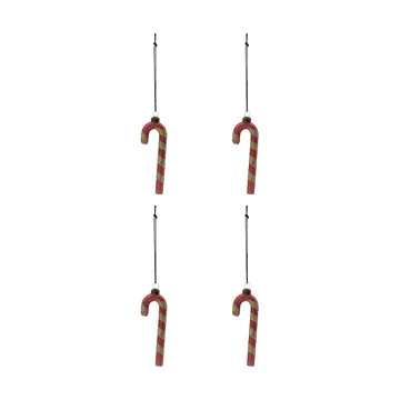Zawieszka świąteczna Stick 4‑pak - Przygaszona czerwień - House Doctor