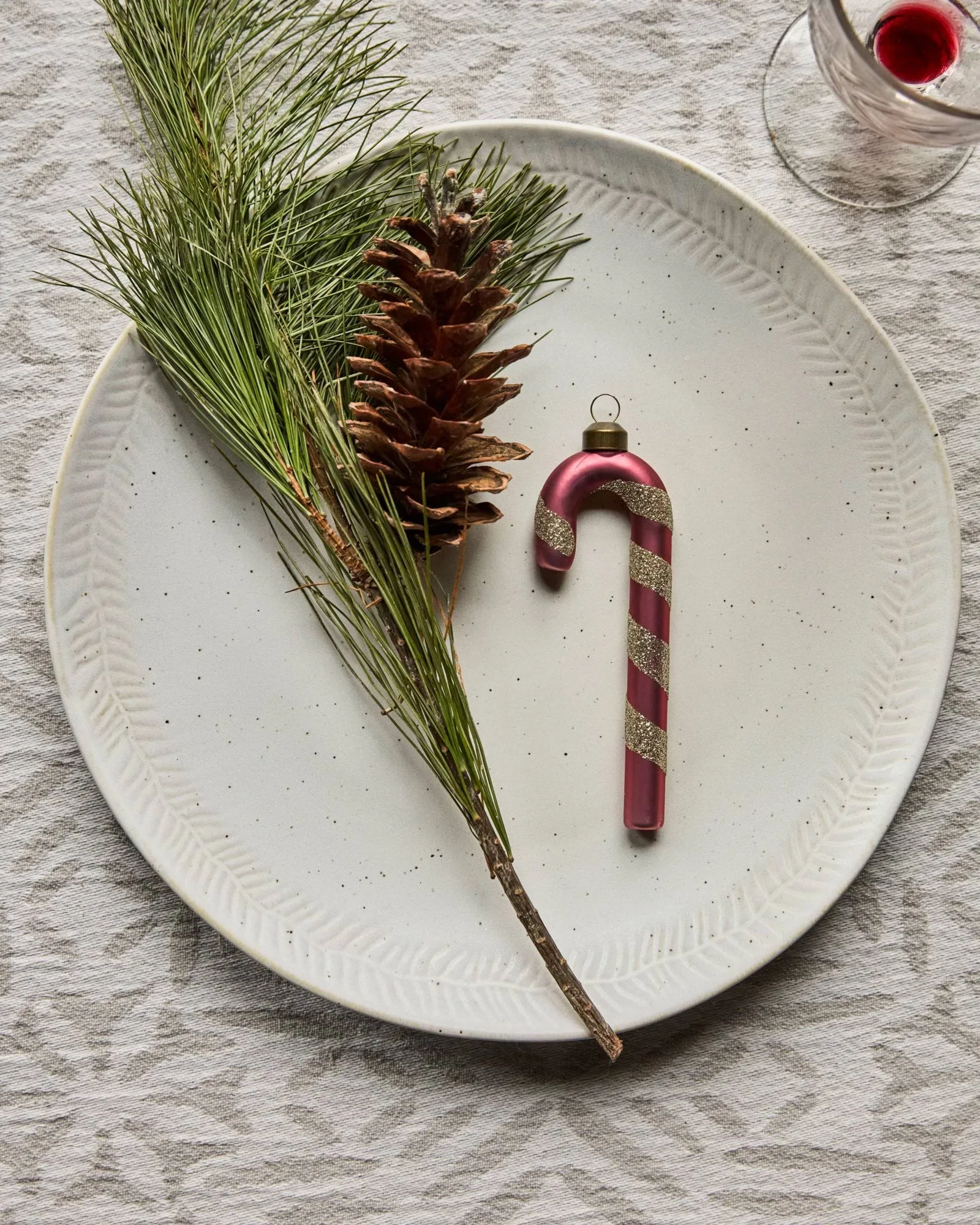 Zawieszka świąteczna Stick 4‑pak, Przygaszona czerwień House Doctor