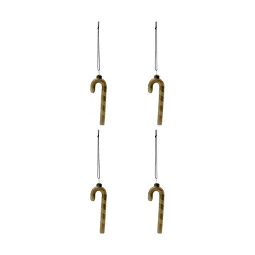 Zawieszka świąteczna Stick 4‑pak - Złota - House Doctor