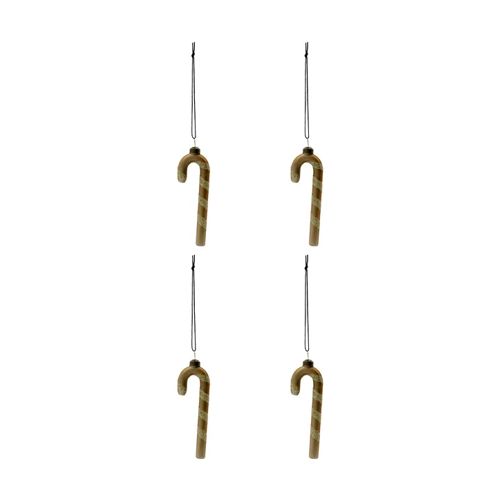 Zawieszka świąteczna Stick 4‑pak - Złota - House Doctor
