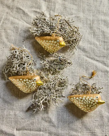 Zawieszka wielkanocna Bird 3 szt. - Żółty - House Doctor