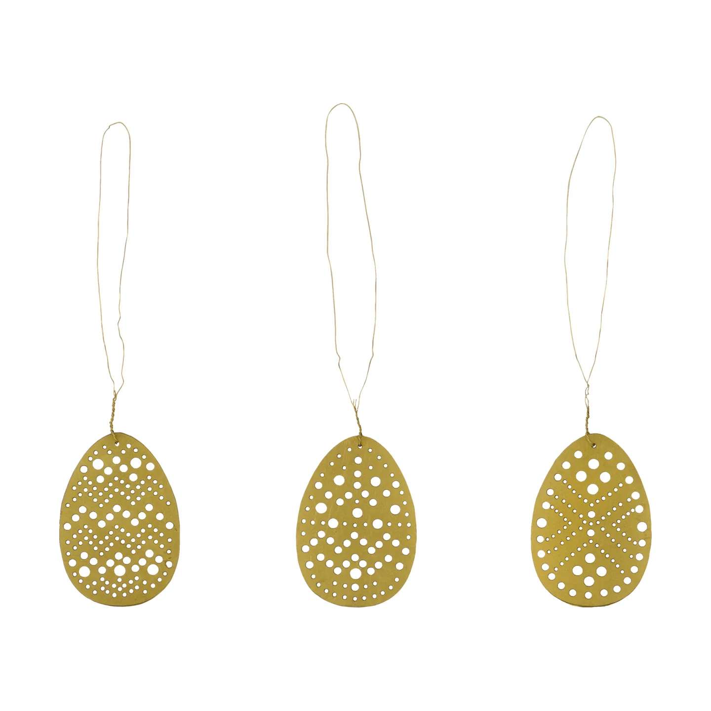 Zawieszka wielkanocna Cut 3 części, Antyczny mosiądz House Doctor