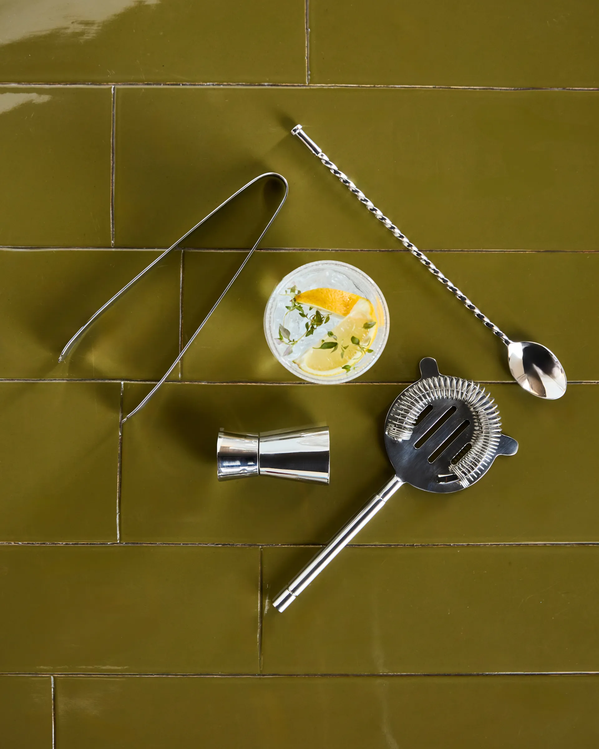 Zestaw barowy Kett, 4 części, Srebrne wykończenie House Doctor