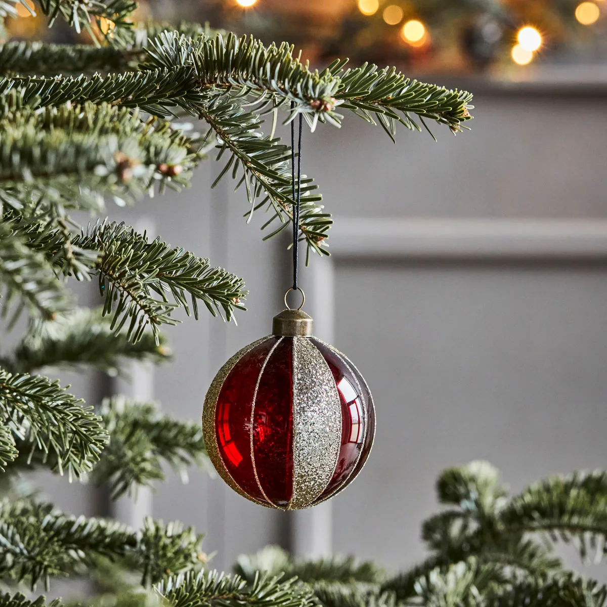 Zestaw bombek Mult Ø8 cm 4szt., Bordowy House Doctor