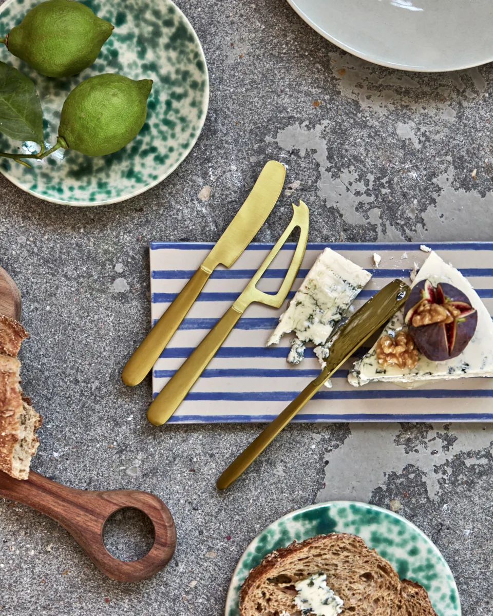 Zestaw noży do sera Cheese 3 szt., Złoty House Doctor