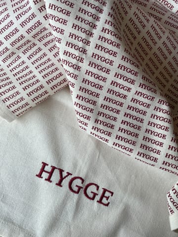 Humdakin Embroidered ręcznik kuchenny - Off white/Red - Humdakin