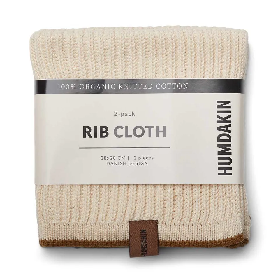 Humdakin ścierka do naczyń prążkowana 28x28 cm 2-pak, Shell-sunset Humdakin