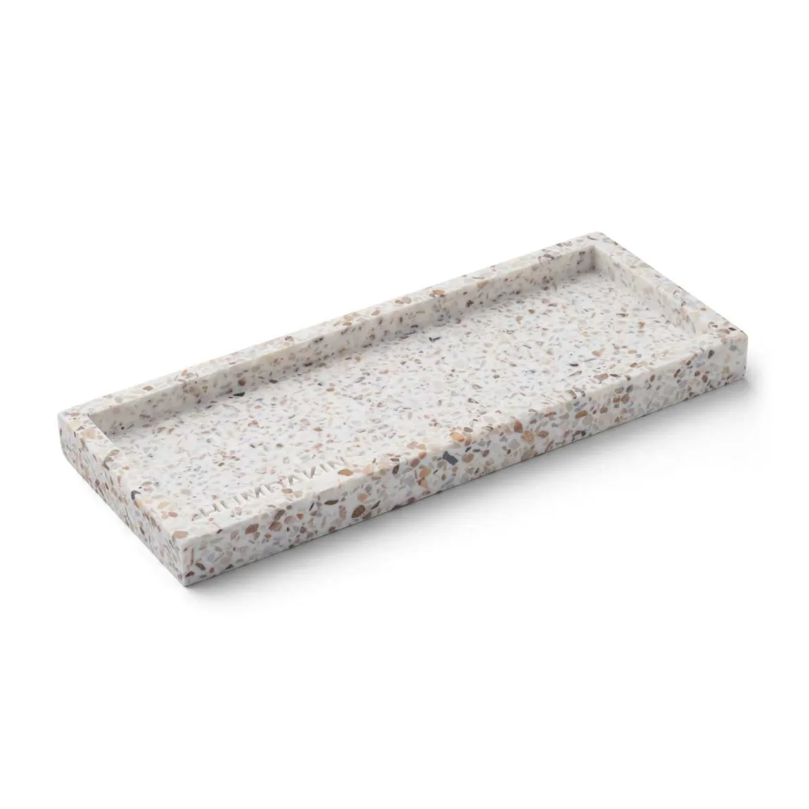 Humdakin Terrazzo taca 10x25 cm, Biało-brązowy Humdakin