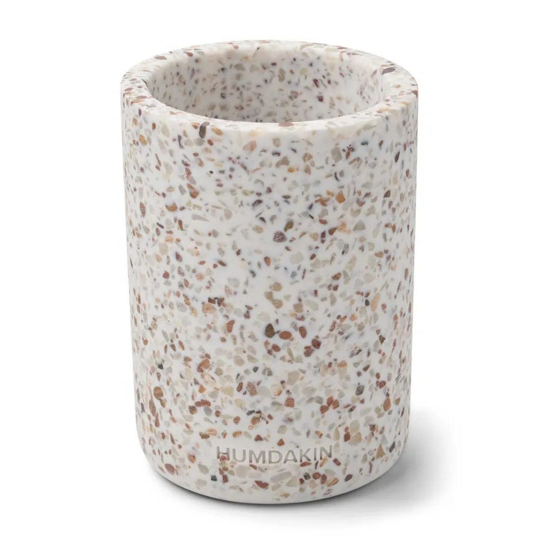 Humdakin Terrazzo wazon Ø10 cm, Biało-brązowy Humdakin