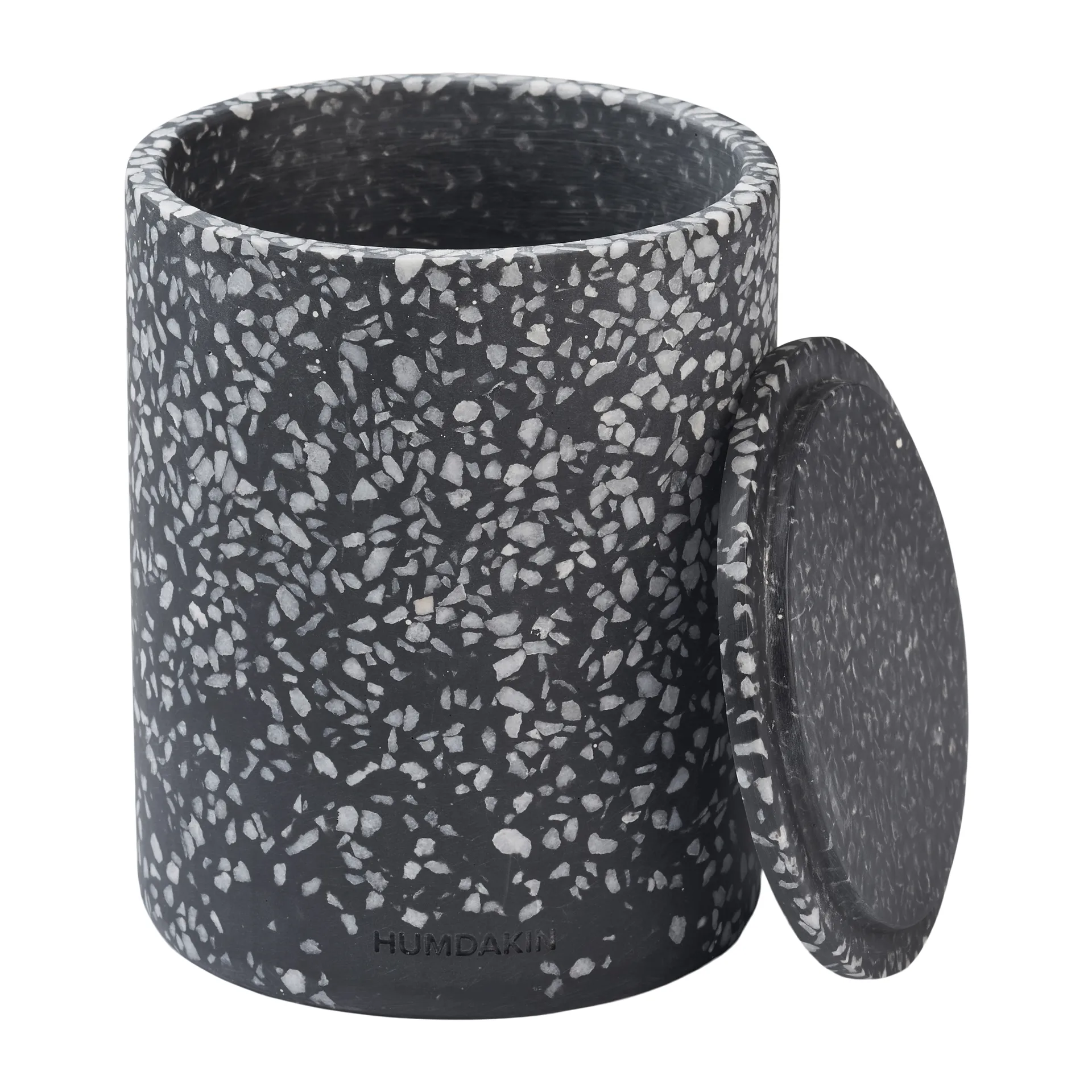 Humdakin Terrazzo wazon z pokrywą Ø10 cm, Black Humdakin