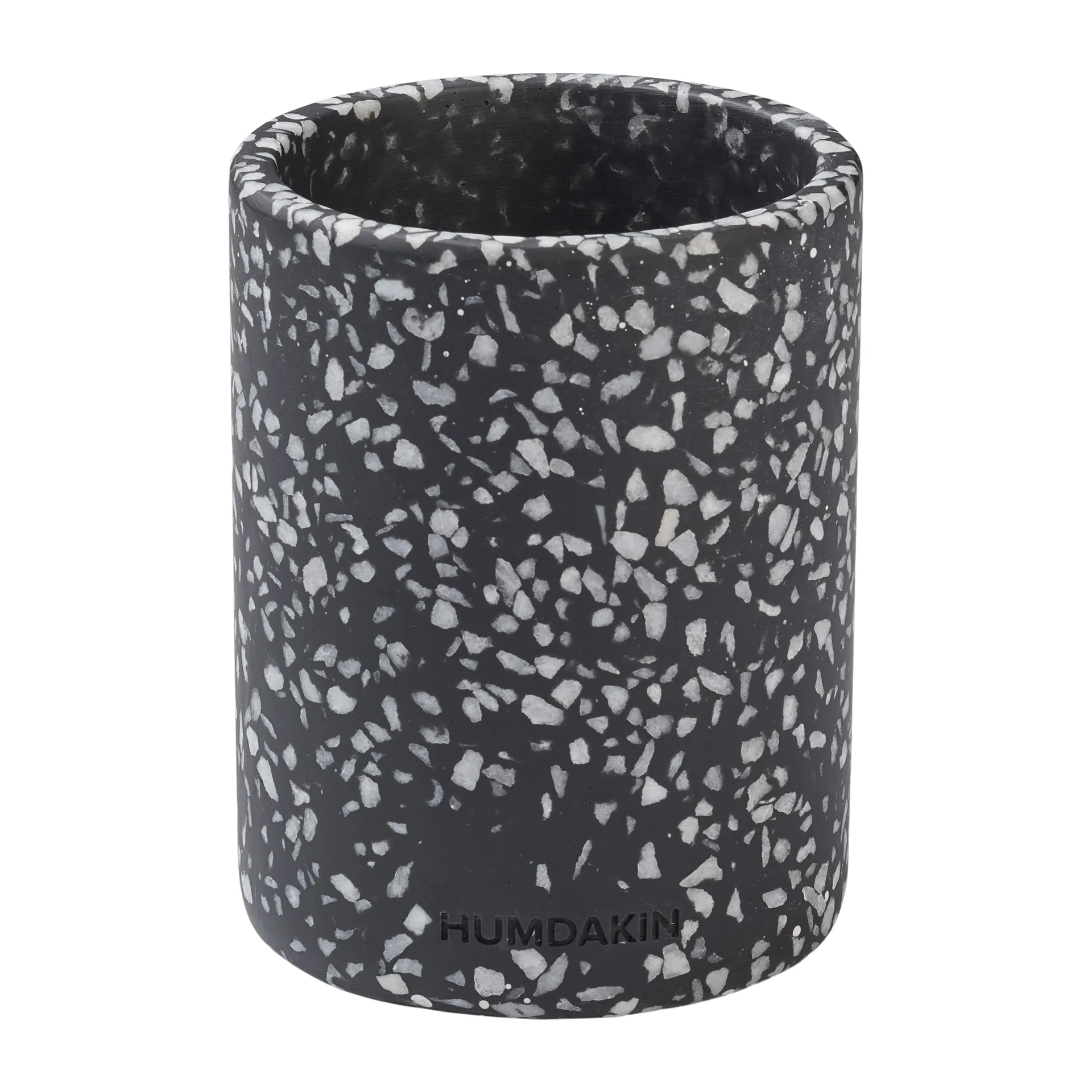 Humdakin Terrazzo wazon z pokrywą Ø10 cm, Black Humdakin