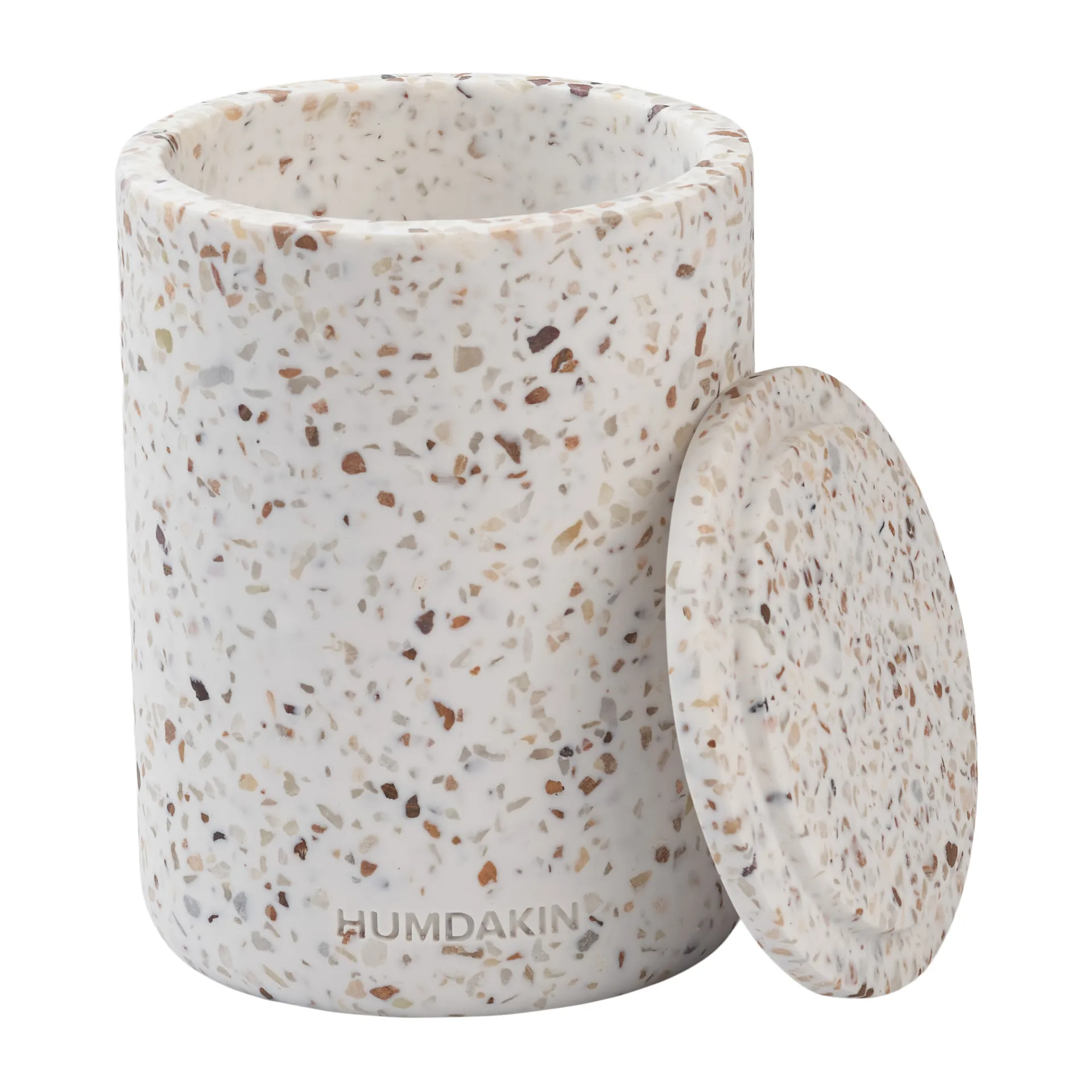 Humdakin Terrazzo wazon z pokrywą Ø10 cm, Red/Beige Humdakin