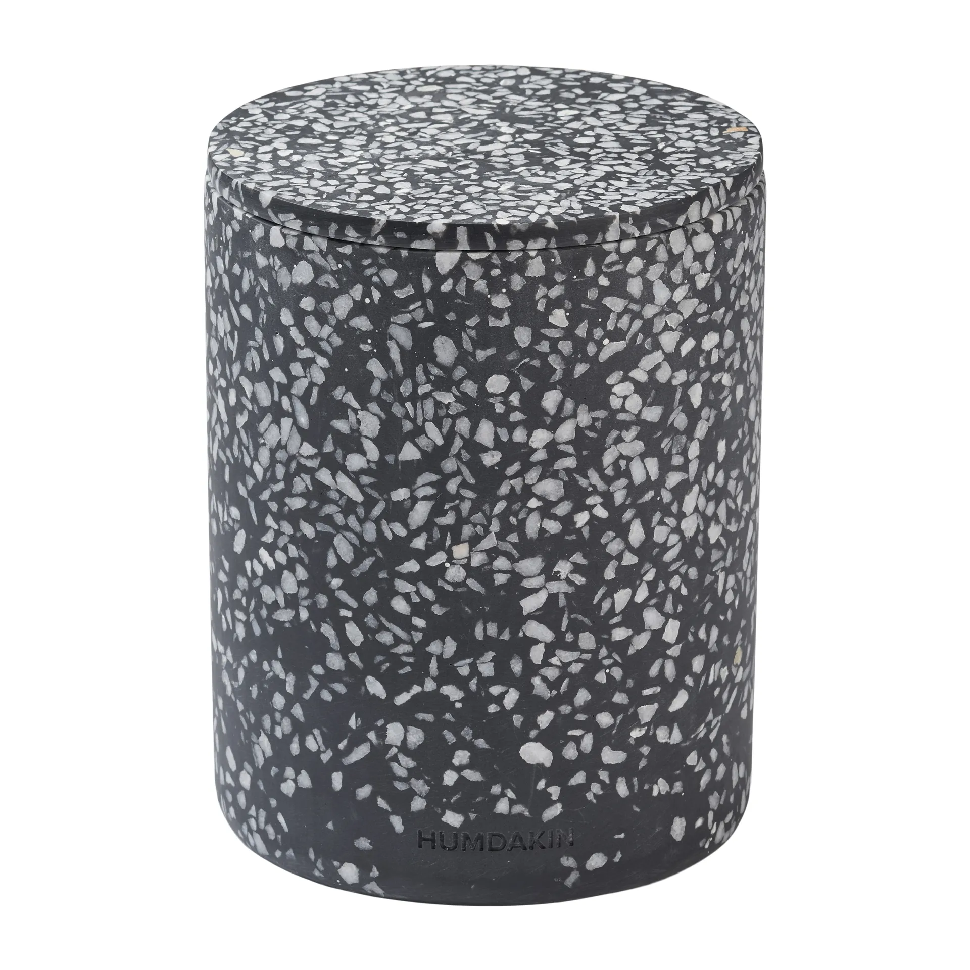 Humdakin Terrazzo wazon z pokrywą Ø13 cm, Black Humdakin