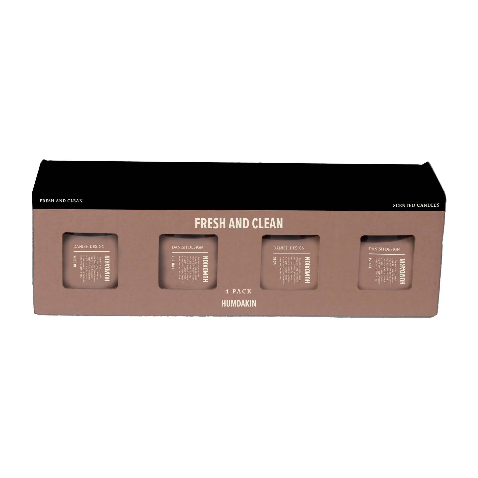 Świeca zapachowa Humdakin 4-pak, Fresh and Clean - Pink Humdakin