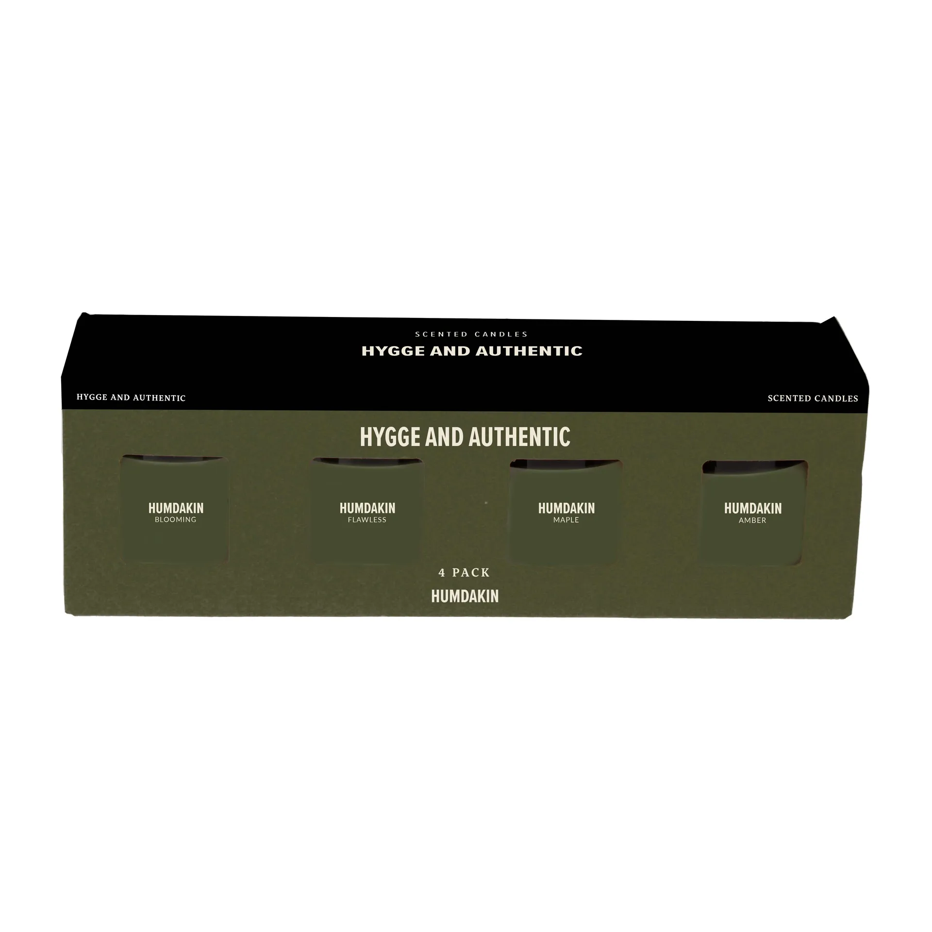 Świeca zapachowa Humdakin 4-pak, Hygge and Authentic - Green Humdakin