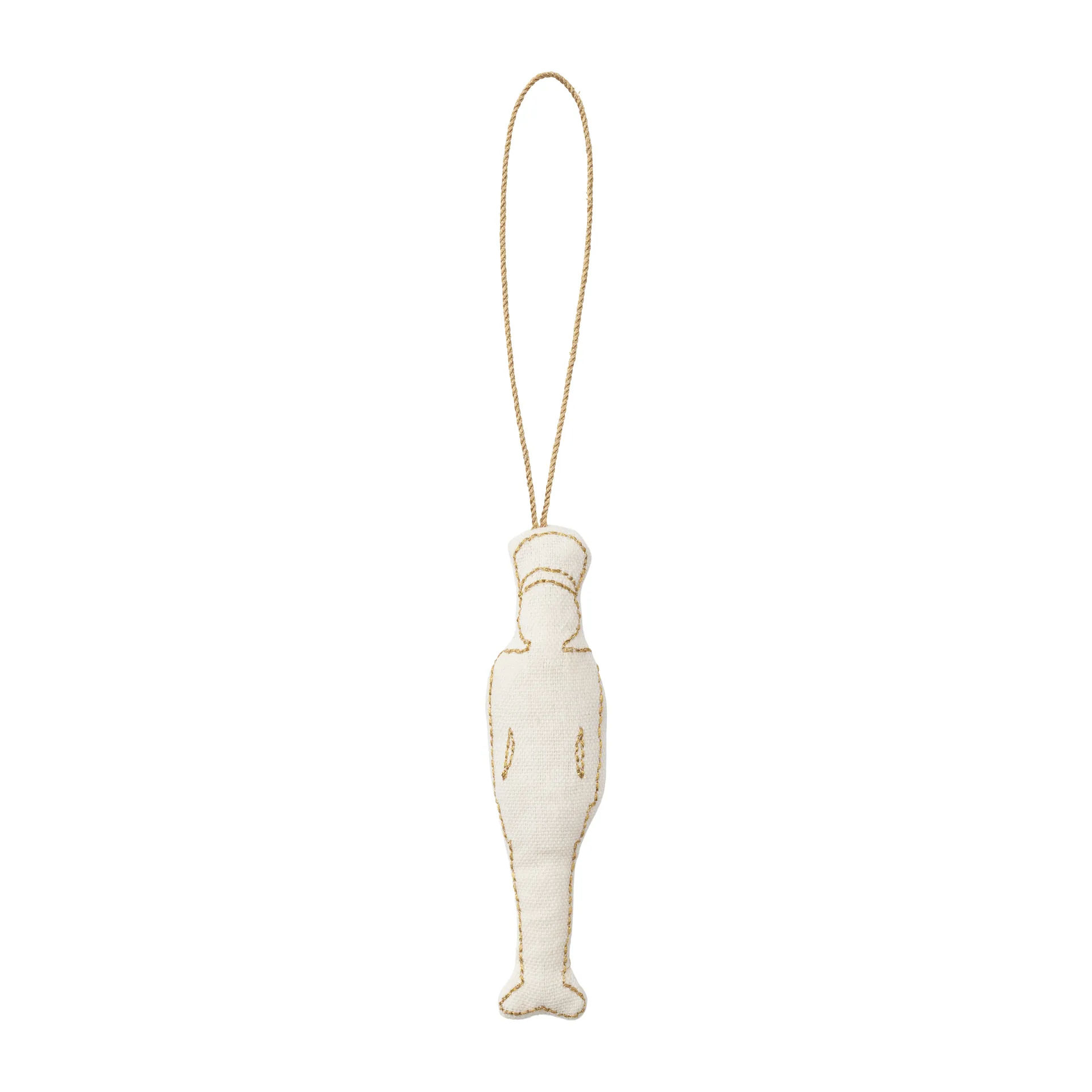 Zawieszka świąteczna Humdakin Tin Soldier bawełna, Off white/gold Humdakin