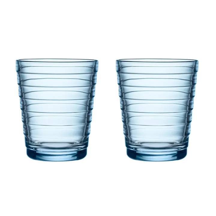 Aino Aalto szklanki do napojów 220 ml 2‑pak - aqua - Iittala