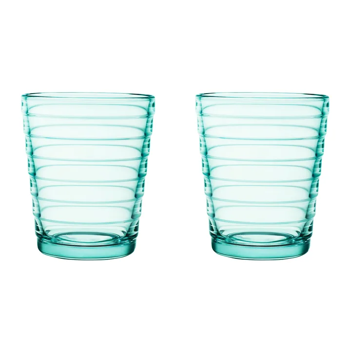 Aino Aalto szklanki do napojów 220 ml 2‑pak - water green - Iittala
