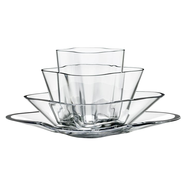 Alvar Aalto wazon, flower 4 elementy - przezroczysty - Iittala